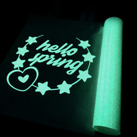 Load image into Gallery viewer, Free sample htv vinyl textil glitter glow in the dark vinyl heat transfer vinyl rolls film for t-shirt
