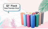 Load image into Gallery viewer, HTV suppliers wholesale custom pu flock high density htv heat transfer vinyl rolls for t shirts
