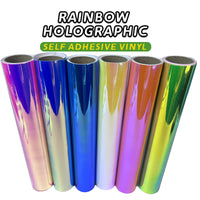 Load image into Gallery viewer, Rainbow glossy vinyl sticker glitter color DIY Craft Self Adhesive Vinyl Roll For Cutting Plotter
