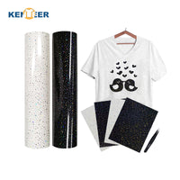 Load image into Gallery viewer, Black and White Starry Sky Patterned Print HTV Heat Transfer Iron On Vinyl For T-shirts
