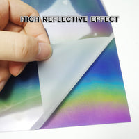 Load image into Gallery viewer, T-shirt Clothing Textiles Cotton Fabric Rainbow Flash Reflective Cricut Iron On Heat Press Transfer Vinyl
