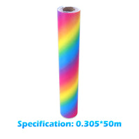 Load image into Gallery viewer, Glitter rainbow self adhesive vinyl roll paper for stickers cricut
