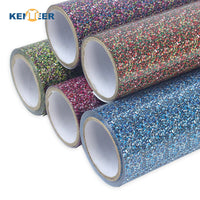 Load image into Gallery viewer, Customized new designer htv iron on cutting plotter clothes color floral pattern vinyl heat transfer vinyl film rolls
