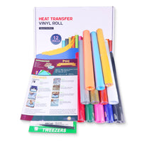 Load image into Gallery viewer, New Arrival PVC Heat Transfer Vinyl Box-(Pack 12 Rolls Different Colors 12&quot;×5FT)
