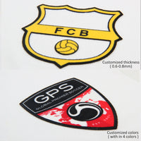 Load image into Gallery viewer, Custom 3d logo flocking  print heat transfer stickers for high temperature heat transfers
