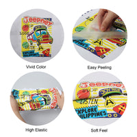 Load image into Gallery viewer, Custom fabric iron on plastisol heat transfer screen print label for t-shirt washable
