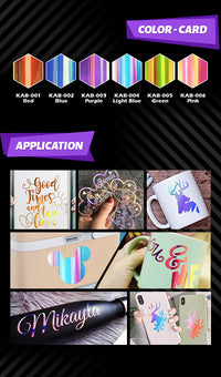 Load image into Gallery viewer, New Holographic Rainbow Chrome Vinyl Self Adhesive Vinyl Rolls for Cricut DIY Craft
