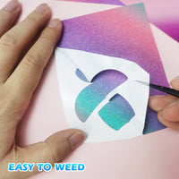 Load image into Gallery viewer, Glitter rainbow self adhesive vinyl roll paper for stickers cricut
