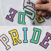 Load image into Gallery viewer, Custom clothes 3d logo flock print heat press tshirt stickers for high temperature heat transfers
