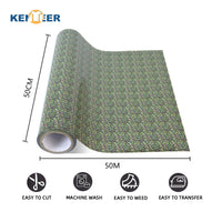 Load image into Gallery viewer, Customized new designer htv iron on cutting plotter clothes color floral pattern vinyl heat transfer vinyl film rolls
