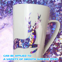 Load image into Gallery viewer, New Product Cutting Plotter DIY Craft Cricut Chrome Holographic Crack Glitter Sticker Self Adhesive Vinyl Film Roll
