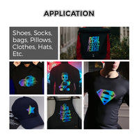 Load image into Gallery viewer, T-shirt Clothing Textiles Cotton Fabric Rainbow Flash Reflective Cricut Iron On Heat Press Transfer Vinyl
