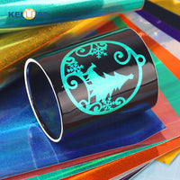 Load image into Gallery viewer, Holographic Spectrum Self Adhesive Vinyl Sticker Roll Sheets Film patterned vinyl sheets for cricut
