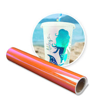 Load image into Gallery viewer, New Holographic Rainbow Chrome Vinyl Self Adhesive Vinyl Rolls for Cricut DIY Craft
