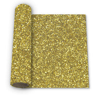 Load image into Gallery viewer, Wholesale dark gold vinyl glitter textil htv glitter heat press transfer vinyl rolls for t-shirt
